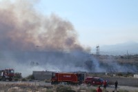 Incendio en un caar de Fontcalent